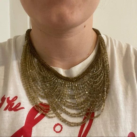 Vintage Beaded Costume Necklace - Picture 2 of 2